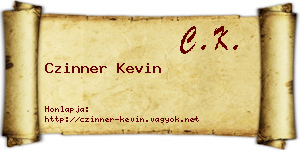 Czinner Kevin névjegykártya